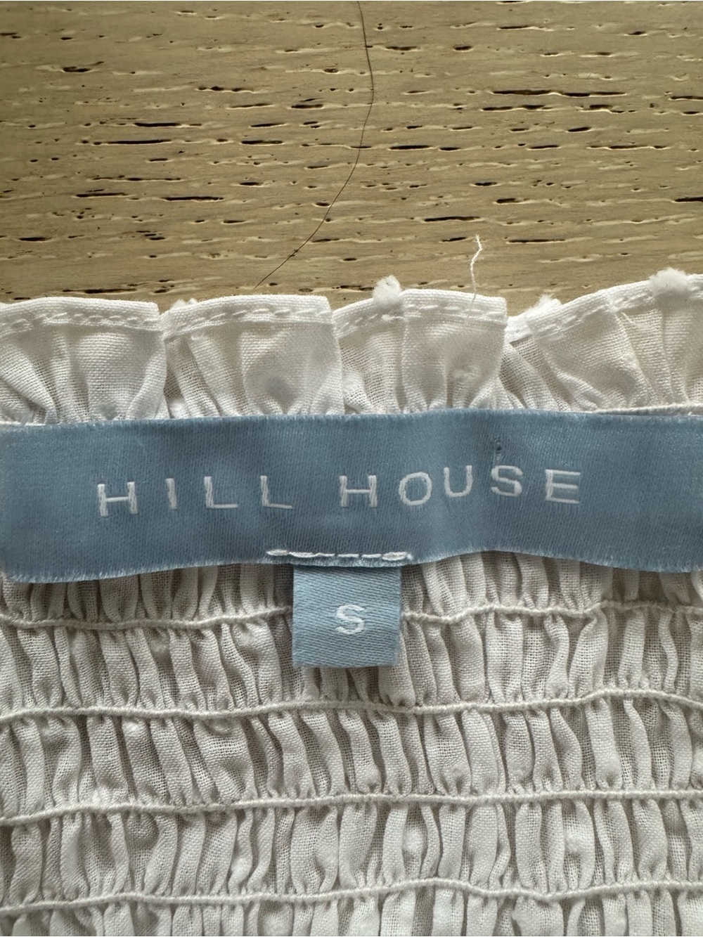 Hill House The Athena Nap Dress White Swiss Dot Mini Smocked Babydoll S - Picture 5 of 6